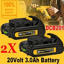 2Pack Dcb207 20V 20 Volt Max Lithium-Ion 3.0Ah Compact Battery Dcb203 - £43.15 GBP