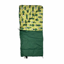 OZARK TRAIL 55&quot; KIDS YOUTH SLEEPING BAG CACTUS PRINT GREEN 2LB CAMPING -... - $24.61 CAD