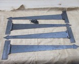 4 HUGE Strap T Hinges 24&quot; Tee Hand Forged Gate Barn Rustic Medieval Iron... - $136.99