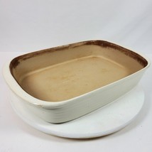 Pampered Chef White 9x13 Baker Stoneware Stone Casserole Lasagna Pan Dish - £34.93 GBP