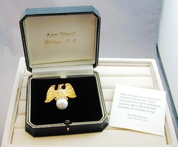 Ann Hand Washington DC Liberty Eagle Pin New In Box Ruby Eye - £165.13 GBP