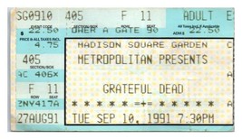 Grateful Dead Ticket Stub Septembre 10 1991 Madison Carré Jardin New York - £40.64 GBP