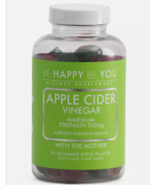 Be Happy Be you Apple cider vinegar Maximum strength 90 gummies Apple fl... - $24.49