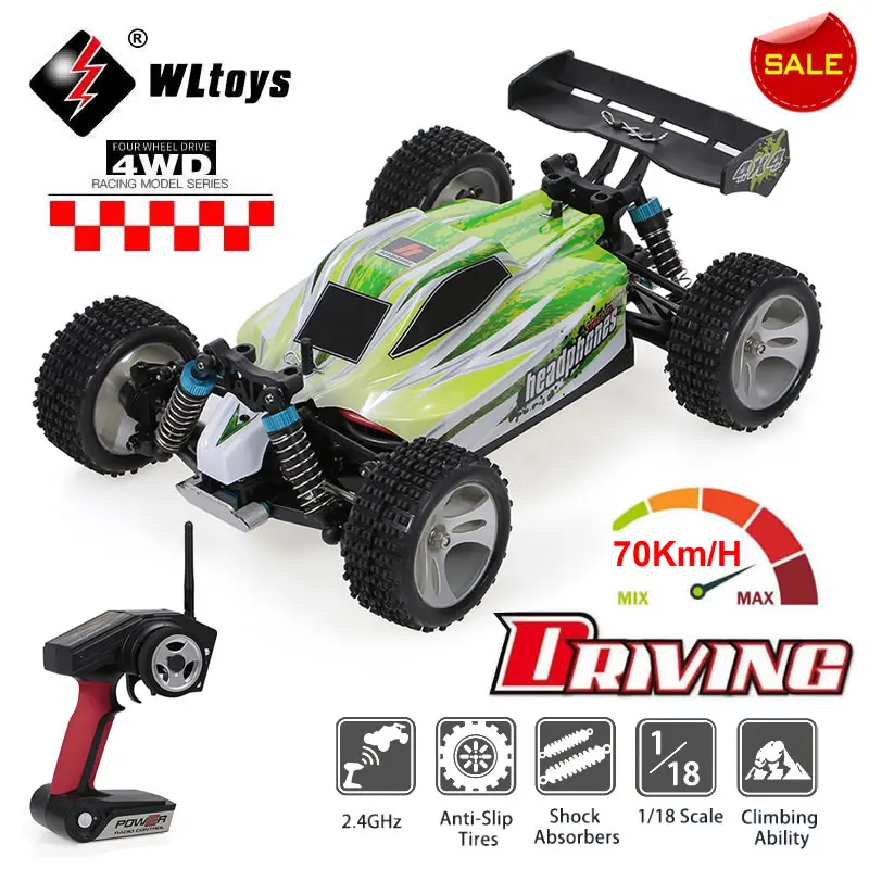 WLtoys A959 A959-B 1:18 RC Racing Car 4WD 70KM/H High Speed 2.4G Remote Control - £101.05 GBP+