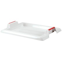 Lap Serving Tray Extra Deep White Plastic Easy Grip Handles Food Crafts ... - $38.37
