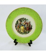 Decorative Collector Plate Imperial Salem China Co 23 Karat Edwardian Green - $1,090.46 MXN