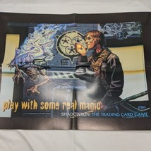 Retail Store Promo Shadowrun TCG Poster Play With Some Real Magic 22&quot; X 17&quot; - £63.85 GBP