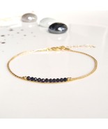 Goldstone and gold bracelet,blue goldstone bracelet,bar frontal bracelet... - £28.57 GBP