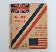 Vtg English to French Hand-Book of conversation 48 star flag 1912-1959 E... - $12.99