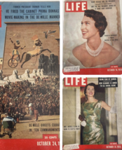 3 Vtg Oct 1955 LIFE Magazines 50s Old Ads Princess Margaret Truman Ephemera Lot - £15.63 GBP