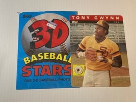 Tony Gwynn 1985 Topps 3D Stars Card # 13 of 30 Padres MLB - £3.72 GBP