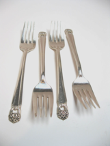 Vtg 1847 Rogers Bros IS Eternally Yours (1941) 4 silver plate salad forks - £17.54 GBP