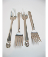 Vtg 1847 Rogers Bros IS Eternally Yours (1941) 4 silver plate salad forks - £17.26 GBP
