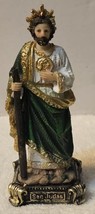 Saint Jude San Judas Tadeo Apostle Staff Robe Religious Figurine - £11.61 GBP
