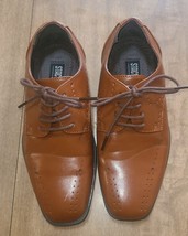 Stacy Adams Shoes Boy&#39;s 12M Oxford Atwell Cognac Dress Shoes Lace-Up. - $38.79 CAD