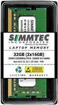 32GB Set of 2x 16GB PC4-25600 Laptop Sodimm DDR4 3200MHZ Non-ECC Memory-
show... - £100.07 GBP