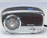 Westclox Retro Style Alarm Clock w/ Radio/Aux Model 80193  Tested Works - £19.21 GBP