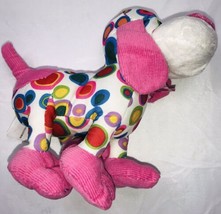 8&quot; Pink Puppy Dog Circles Heart Nose Plush Stuffed Toy Walmart - £8.00 GBP
