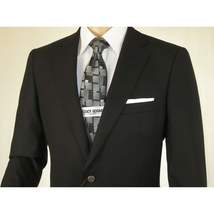 Men's RENOIR Classic Blazer Jacket 100% Wool Single breasted Notch 509-1 Black image 8