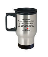 Travel Mug Birthday Gift for Wife Dear Wife Thanks for being my Wife 14 ... - £26.32 GBP