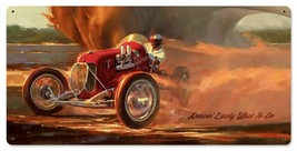 Knowing Exactly What to Do, Dirt Racer by Tom Fritz Metal Sign - £47.92 GBP