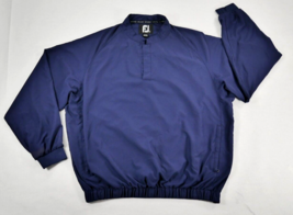 FootJoy  Blue Windbreaker Jacket Pullover Band Collar Lined  Mens X Large - £31.85 GBP