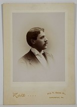Lancaster PA Handsome Man Side Profile Jacob Rote Studio Cabinet Card Photo GG89 - £15.94 GBP