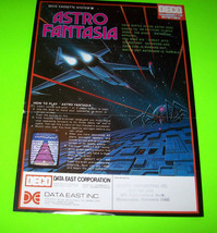 Astro Fantasia 1981 Original Video Arcade Game Sales Flyer Vintage Retro Art - $29.25