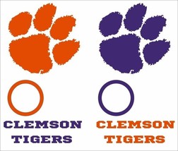 Clemson Tigers Cornhole Set of 8 Vinyl Decals Cornhole Boards Free Decals - £23.64 GBP