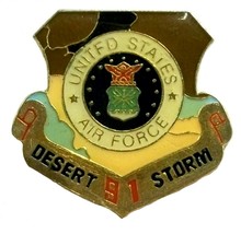 Desert Storm 91 U.S. Air Force Hat Tac or Lapel Pin Collectors Item - $6.50