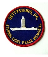 VTG Embroidered Souvenir Patch - Eternal Light Peace Memorial Gettysburg PA - $9.99