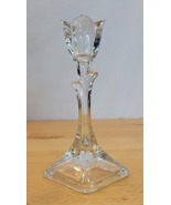 Toscany Tulip Clear 24% Lead Crystal Tuscany Candlestick Candle Holder V... - £11.76 GBP