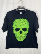 Vintage Lucky Brand Four Leaf Clover Skull Tee Shirt Mens Size 3xL Y2k - $14.24