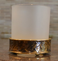 Mike and Ally Two Tone Bronze Swirl Tumbler - Metal / Glass - $85.00