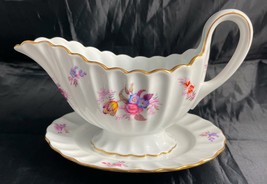Spode MEADOWBROOK Gravy Boat with Attached Underplate Made in England - £39.10 GBP