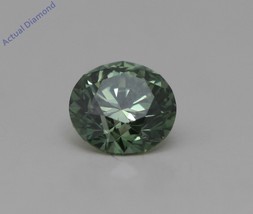 Round Cut Loose Diamond (0.37 Ct,Green(Irradiated) Color,VS1 Clarity) - £318.22 GBP
