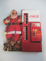 Coca-Cola Santa Standing by Soda Machine Holiday Christmas Ornament - $15.84