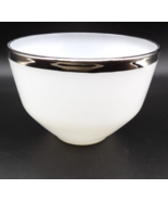 Federal Glass Mixing Bowl Milk Glass with Platinum Rim 1 1/2 QT Fire Pro... - $14.84