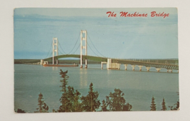 Mighty Mackinac Straits Bridge Michigan Postcard - £7.81 GBP