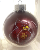 Vintage Iowa State Cyclones Christmas Ornament Glass Ball Cy Bird NEW Fa... - £29.40 GBP
