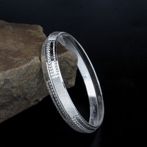 990 Real Sterling Silver Indian Men&#39;s Gioielli Regalo Bracciale - $114.19+