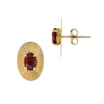 1.00 Ct. tw. Garnet Earrings 14K Yellow Gold - £102.08 GBP