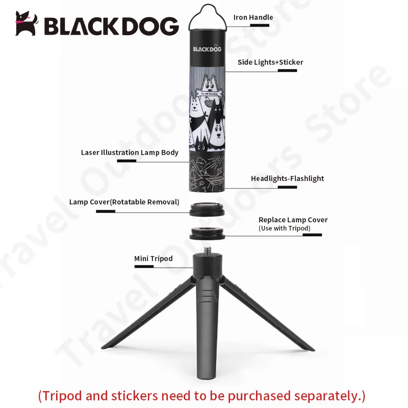 Sporting Naturehike Black Dog Outdoor Adjustable Camping Lamp Led Portable Multi - £66.37 GBP