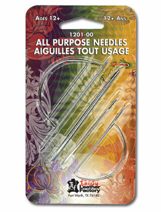 NEW TANDY LEATHER Craft All Purpose Needles 1201-00 Curved Glovers Straight - $3.85