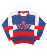 Adidas Vintage Retro 80s 90s Sweatshirt Sweater Big Logo Red Blue White ... - $239.34 CAD