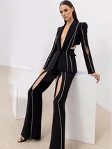 Designer Beaded Blazer and Flared Pants Set - $64.40+