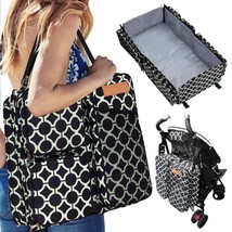 Modern 3 In 1 Diaper Bag Travel Bassinet + Portable Changing Station + P... - £31.95 GBP