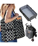 Modern 3 In 1 Diaper Bag Travel Bassinet + Portable Changing Station + Play Mat  - $39.97