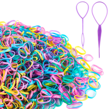 2000 PCS Mini Small Rubber Bands for Hair, Tiny Colorful Hair Elastics, ... - £10.59 GBP