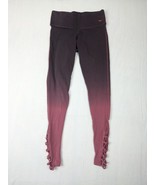 Victorias Secret Pink Ombre XS Leggings With Lace-Up Detail - $12.68